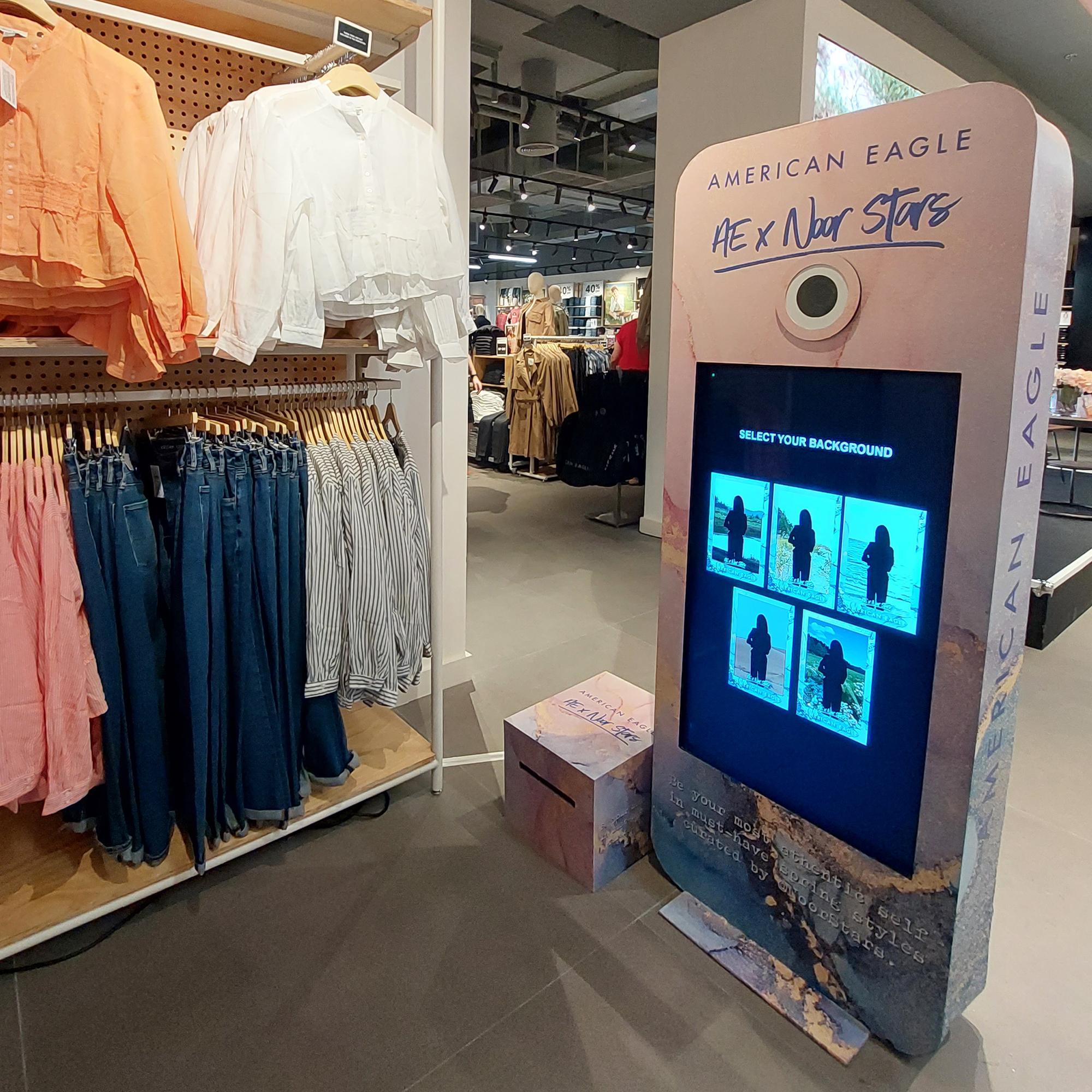 Guests enjoying an AI-powered photo booth with instant background removal and immersive virtual scenes—no green screen required.