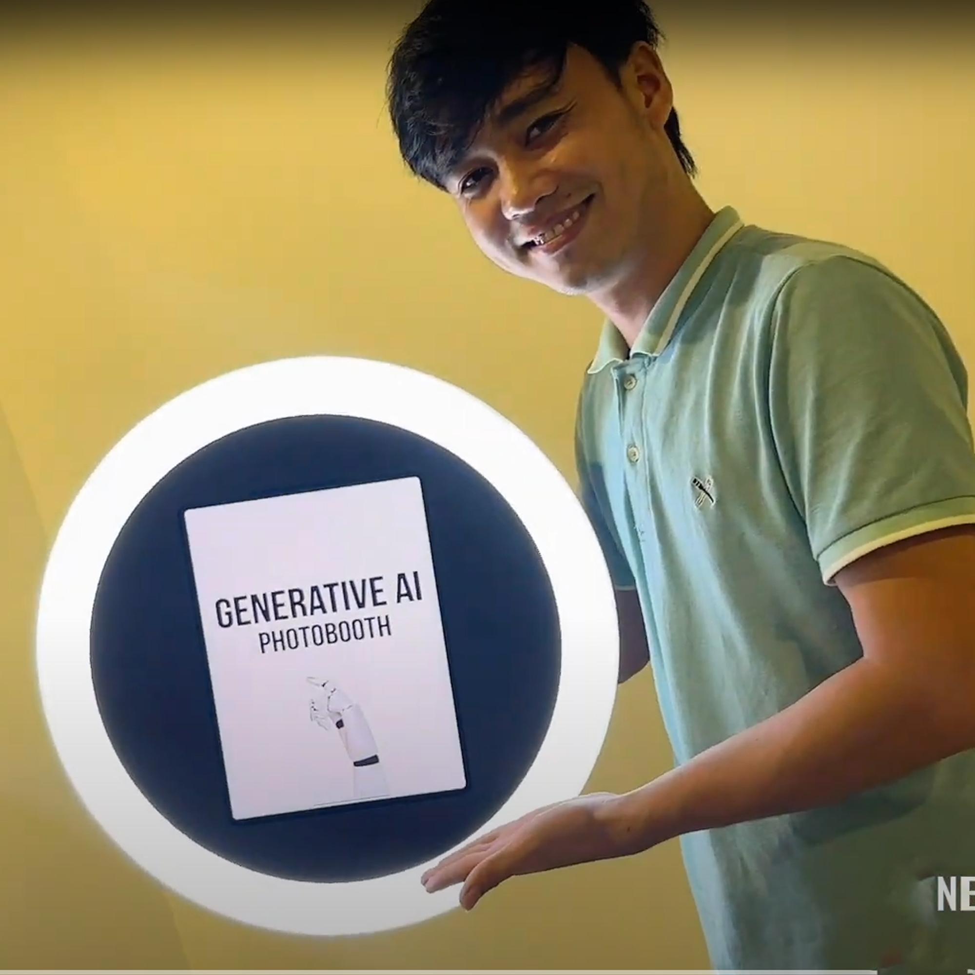 TRANSFORM GUESTS INTO SUPERHEROES & STARS WITH OUR AI RING ROAMER BOOTH! PORTABLE, CUSTOM-THEMED & PERFECT FOR DUBAI EVENTS. BOOK THIS VIRAL EXPERIENCE NOW!