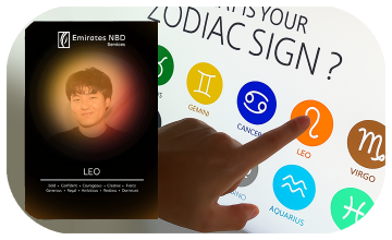 Cosmic aura photo booth in Dubai with glowing colors, zodiac-based effects, and instant sharing — perfect for events, weddings, and astrology lovers.